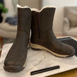 Merrell Women Encore 4 Tall Zip PLR WP Brown Expresso Snow Boots Siz 8.5 J003832